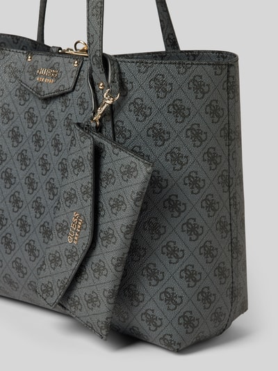 Peek & Cloppenburg GuessHandtasche Mit Label-Applikation Modell 'ECO BRENTON' In Anthrazit