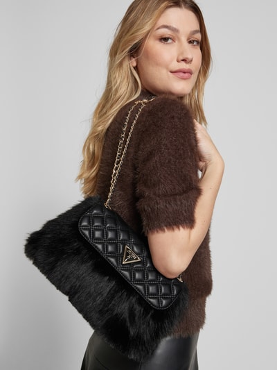 Peek & Cloppenburg GuessHandtasche mit Label-Applikation Modell 'LISE' in black