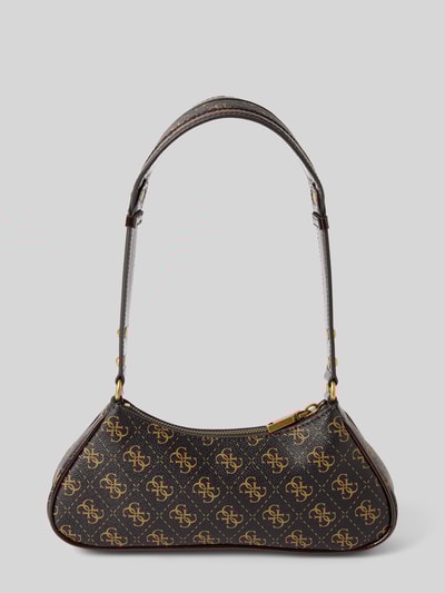 Peek & Cloppenburg GuessHandtasche Mit Label-Applikation Modell 'MINTHA' In Dunkelbraun