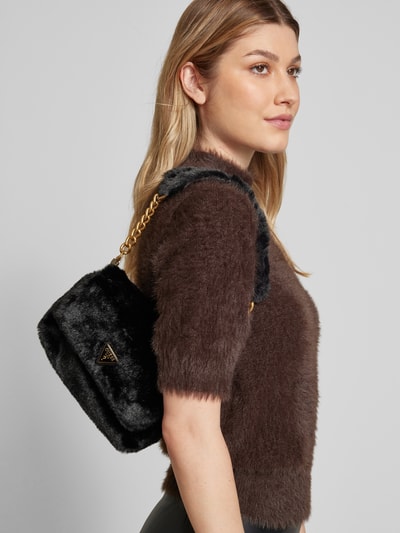 Peek & Cloppenburg GuessHandtasche mit Label-Applikation Modell 'SAMIA' in black