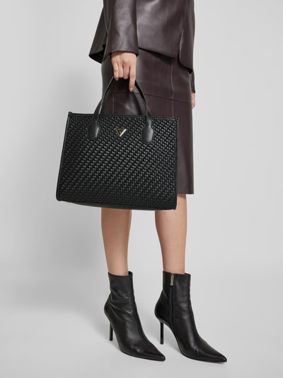 Peek & Cloppenburg GuessHandtasche mit Label-Applikation Modell 'SILVANA 2' in black