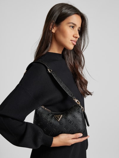 Peek & Cloppenburg GuessHandtasche mit Label-Applikationen Modell 'CRESIDIA' in black