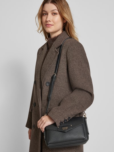 Peek & Cloppenburg GuessHandtasche mit Label-Badge Modell 'ECO BRENTON' in black