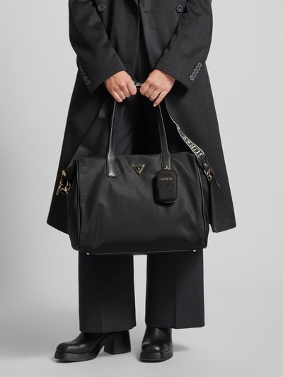 Peek & Cloppenburg GuessHandtasche mit Mini-Bag Modell 'WAVE CARRYON' in black