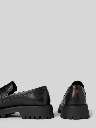 Peek & Cloppenburg GuessLederloafers Mit Blockabsatz Modell 'GORIZIA' In Black