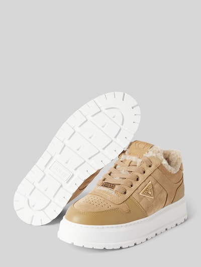 Peek & Cloppenburg GuessLedersneaker Mit Teddyfutter Modell 'TERRIA' In Beige