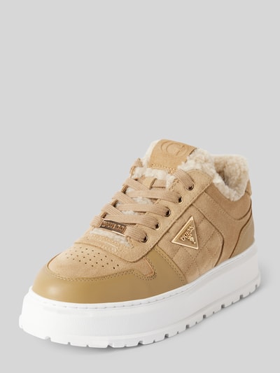 Peek & Cloppenburg GuessLedersneaker mit Teddyfutter Modell 'TERRIA' in beige