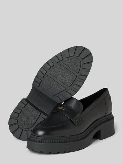 Peek & Cloppenburg GuessLoafer Aus Reinem Leder Mit Label-Details Modell 'FINDA' In Black