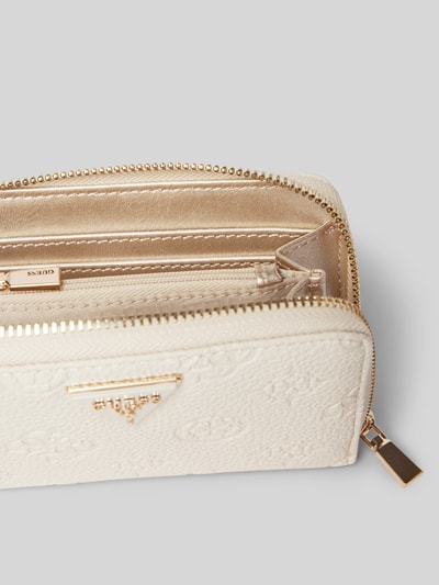 Peek & Cloppenburg GuessPortemonnaie Mit Label-Detail Modell 'CRESIDIA' In Ecru