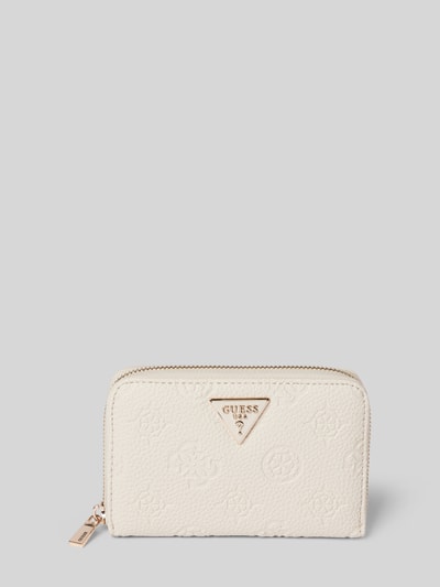 Peek & Cloppenburg GuessPortemonnaie Mit Label-Detail Modell 'CRESIDIA' In Ecru