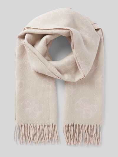 Peek & Cloppenburg GuessSchal mit Logo-Stitching in hellgrau Peek & Cloppenburg GuessSchal mit Logo-Stitching in hellgrau