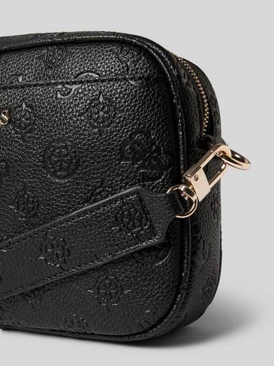 Peek & Cloppenburg GuessUmhängetasche Mit Label-Strukturmuster Modell 'VIKKY' In Black