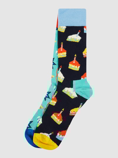 Peek & Cloppenburg Happy SocksSocken mit Stretch-Anteil im 2er-Pack in dunkelblau