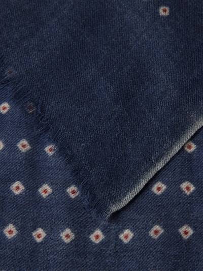 Peek & Cloppenburg HartfordSchal Aus Wolle Mit Fransen Modell 'Indigo' In Blau