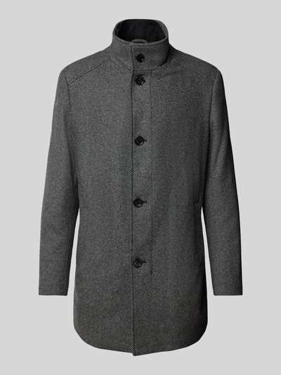 Peek & Cloppenburg HECHTER PARISKurzmantel Aus Lanawoll-Mix Mit Stehkragen In Mittelgrau