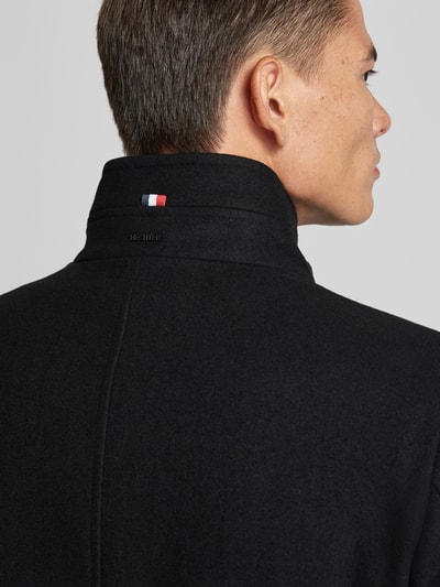 Peek & Cloppenburg HECHTER PARISWollmantel Mit Stehkragen In Metallic Black