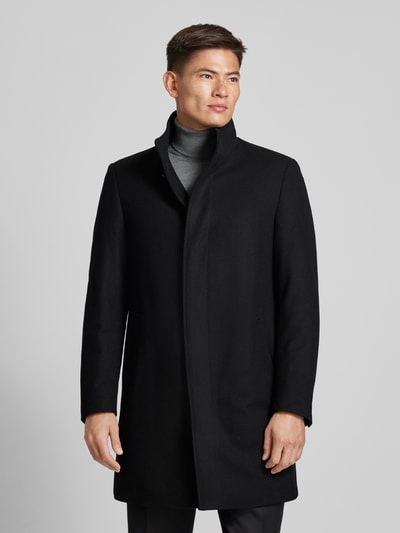 Peek & Cloppenburg HECHTER PARISWollmantel Mit Stehkragen In Metallic Black