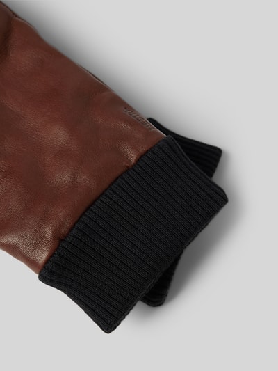 Peek & Cloppenburg HestraLederhandschuhe Mit Gerippten Abschlüssen Modell 'Fredrik' In Camel