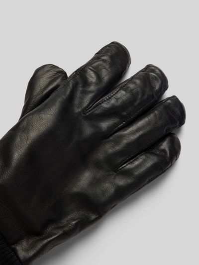 Peek & Cloppenburg HestraLederhandschuhe Mit Gerippten Abschlüssen Modell 'Fredrik' In Black