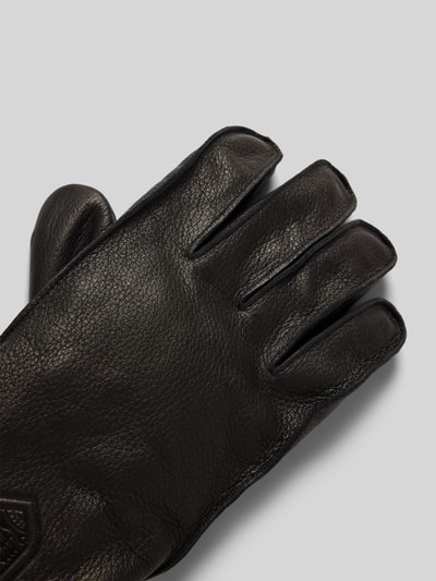 Peek & Cloppenburg HestraLederhandschuhe Mit Label-Prägung Modell 'Jon' In Black