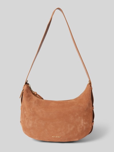 Peek & Cloppenburg Hey MarlyLederhandtasche Mit Label-Applikation Modell 'Lifetime Sister' In Cognac