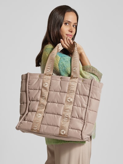 Peek & Cloppenburg Hey MarlyShopper mit Ziernähten Modell 'Best Buddy' in taupe