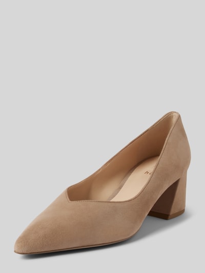 Peek & Cloppenburg HöglLederpumps mit Blockabsatz in taupe