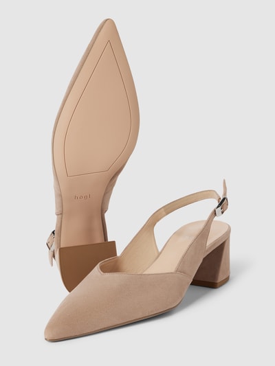 Peek & Cloppenburg HöglPumps Aus Leder In Unifarbenem Design In Taupe
