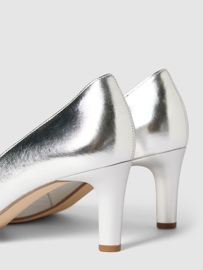 Peek & Cloppenburg HöglPumps Aus Leder Mit Pfennigabsatz In Silber