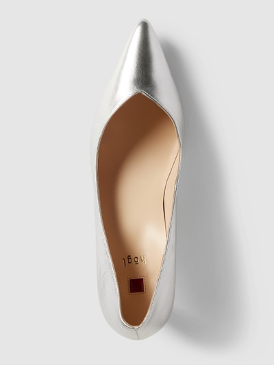 Peek & Cloppenburg HöglPumps Aus Leder Mit Pfennigabsatz In Silber
