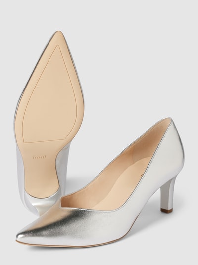 Peek & Cloppenburg HöglPumps Aus Leder Mit Pfennigabsatz In Silber
