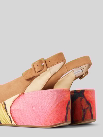 Peek & Cloppenburg HöglSandalette Aus Leder Mit Plateausohle In Beige