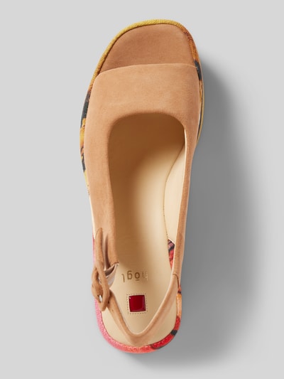 Peek & Cloppenburg HöglSandalette Aus Leder Mit Plateausohle In Beige