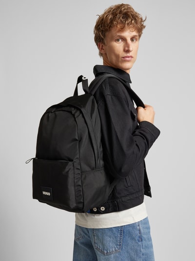 Peek & Cloppenburg Hugo BlueRucksack mit Label-Badge Modell 'Tadd' in black
