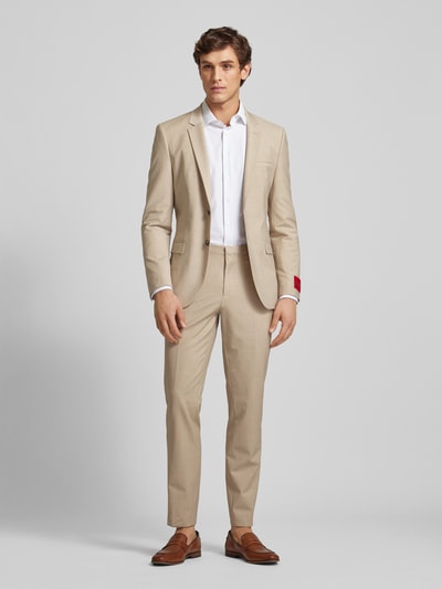 Peek & Cloppenburg HUGO2-Knopf-Sakko mit Label-Patch in beige