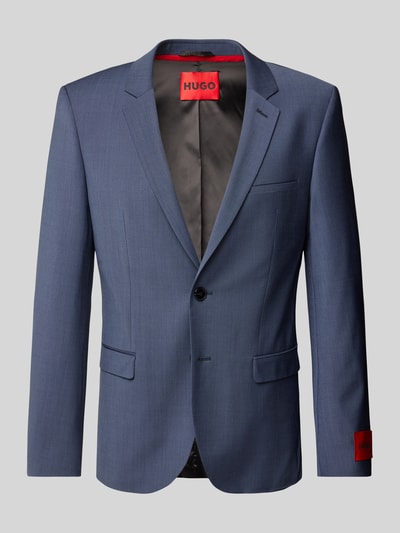 Peek & Cloppenburg HUGO2-Knopf-Sakko Mit Label-Patch In Rauchblau Melange
