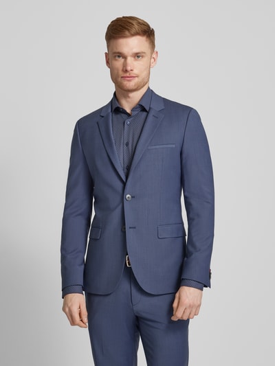 Peek & Cloppenburg HUGO2-Knopf-Sakko Mit Label-Patch In Rauchblau Melange