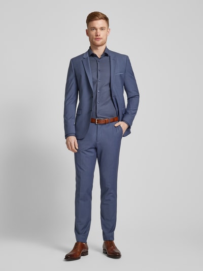 Peek & Cloppenburg HUGO2-Knopf-Sakko mit Label-Patch in rauchblau melange