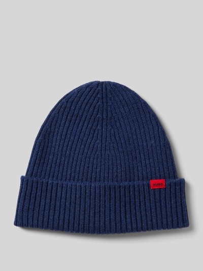 Peek & Cloppenburg HUGOBeanie aus Schurwolle mit Label-Patch Modell 'Xola' in blau