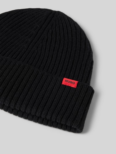 Peek & Cloppenburg HUGOBeanie Aus Schurwolle Mit Label-Patch Modell 'Xola' In Black