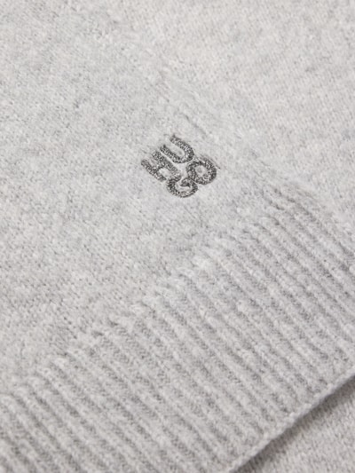 Peek & Cloppenburg HUGOBeanie Im Set Mit Wollschal Modell 'Sarmi' In Mittelgrau