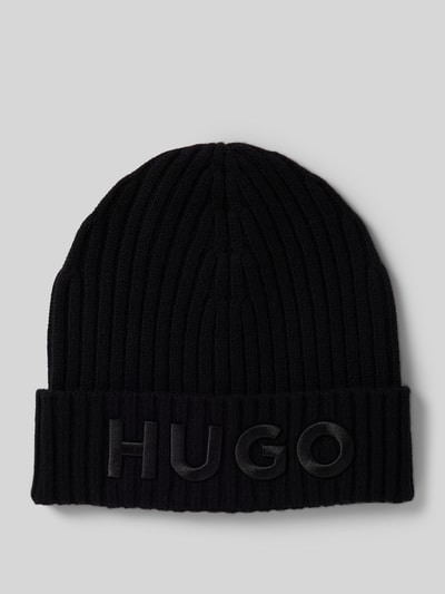 Peek & Cloppenburg HUGOBeanie mit Label-Detail in black