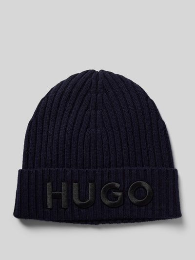 Peek & Cloppenburg HUGOBeanie mit Label-Detail in marine