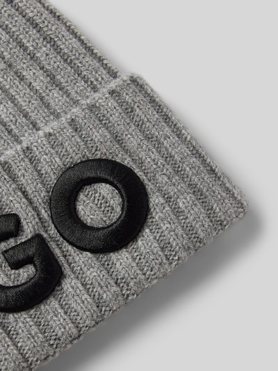 Peek & Cloppenburg HUGOBeanie Mit Label-Detail In Mittelgrau