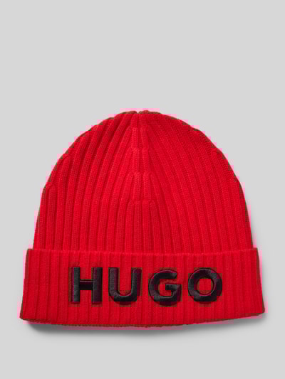 Peek & Cloppenburg HUGOBeanie mit Label-Detail in rot