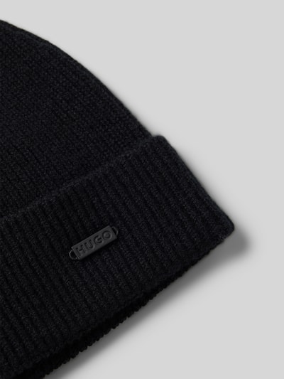 Peek & Cloppenburg HUGOBeanie Mit Label-Detail Modell 'Xamiro' In Black