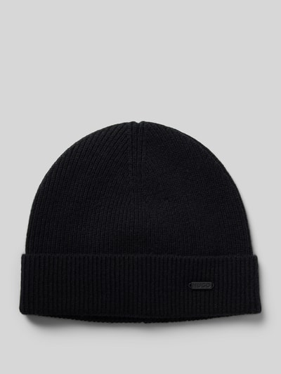 Peek & Cloppenburg HUGOBeanie mit Label-Detail Modell 'Xamiro' in black