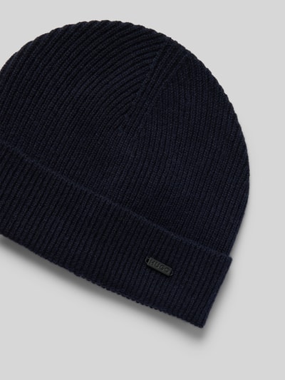 Peek & Cloppenburg HUGOBeanie Mit Label-Detail Modell 'Xamiro' In Dunkelblau