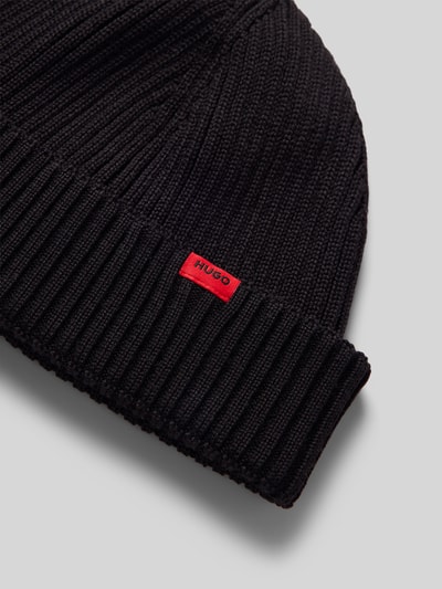 Peek & Cloppenburg HUGOBeanie Mit Label-Detail Modell 'Xush' In Black
