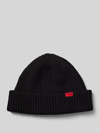 Peek & Cloppenburg HUGOBeanie mit Label-Detail Modell 'Xush' in black